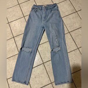 Ankle straight , ultra high rise